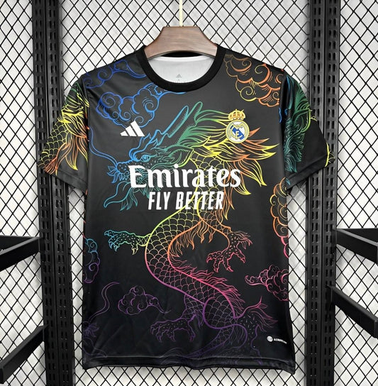 24/25 Real Madrid Black Multi-Color Dragon Special Jersey