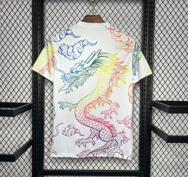 24/25 Real Madrid White Multi-Color Dragon Special Jersey