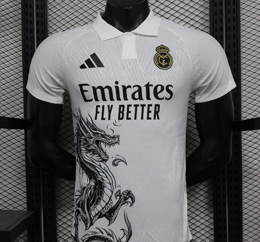 Player Version 24/25 Real Madrid Dragon White Special Jersey