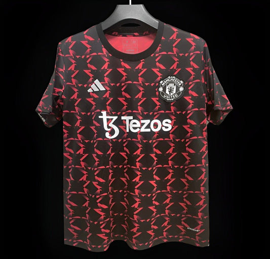 24/25 Manchester United M pattern Red/Black Pre-Match Jersey