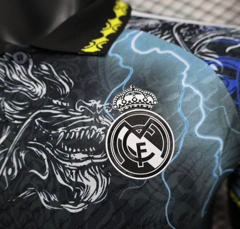 Player Version 24/25 Real Madrid Black/Blue Dragon Special Jersey