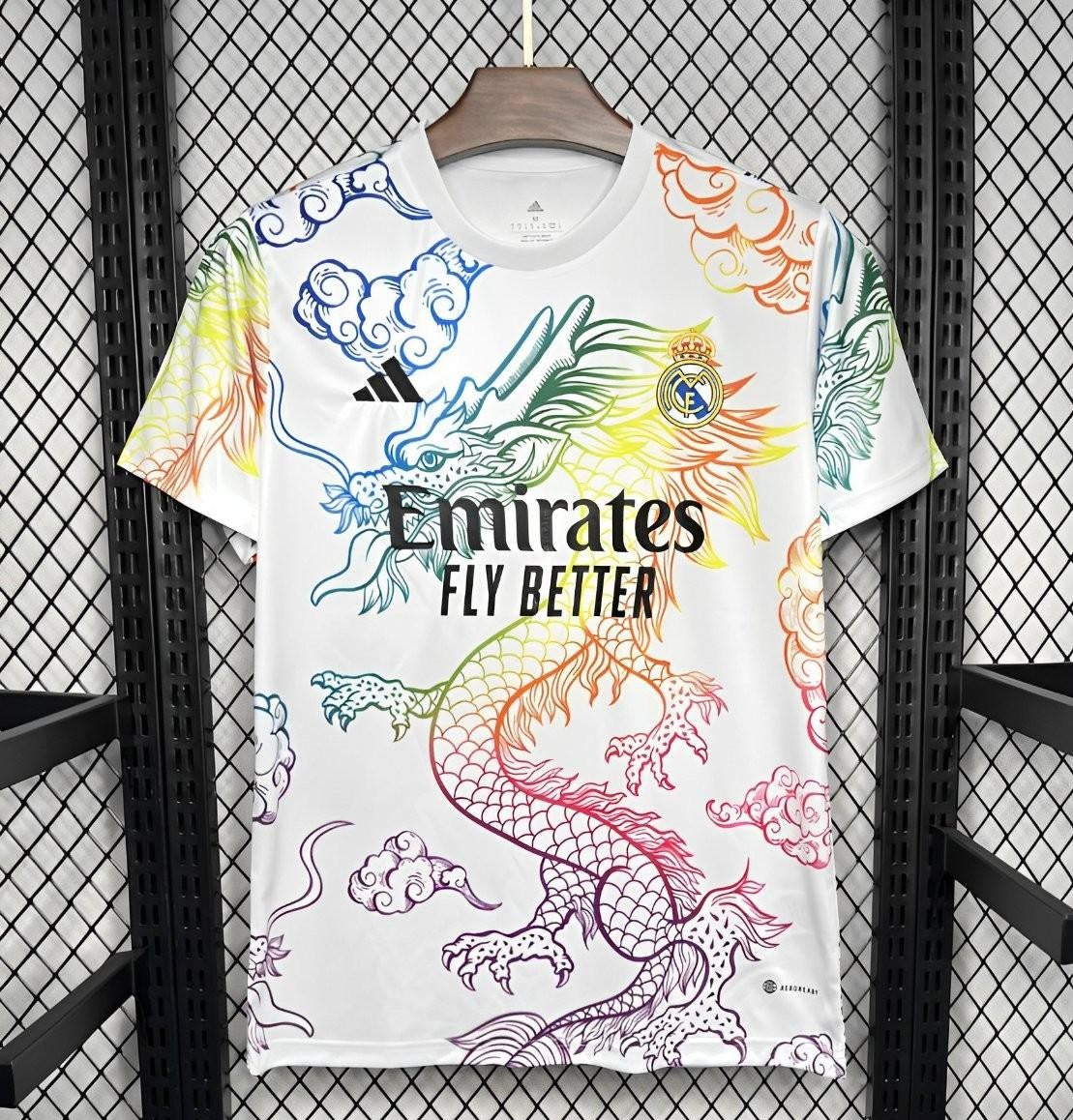 24/25 Real Madrid White Multi-Color Dragon Special Jersey
