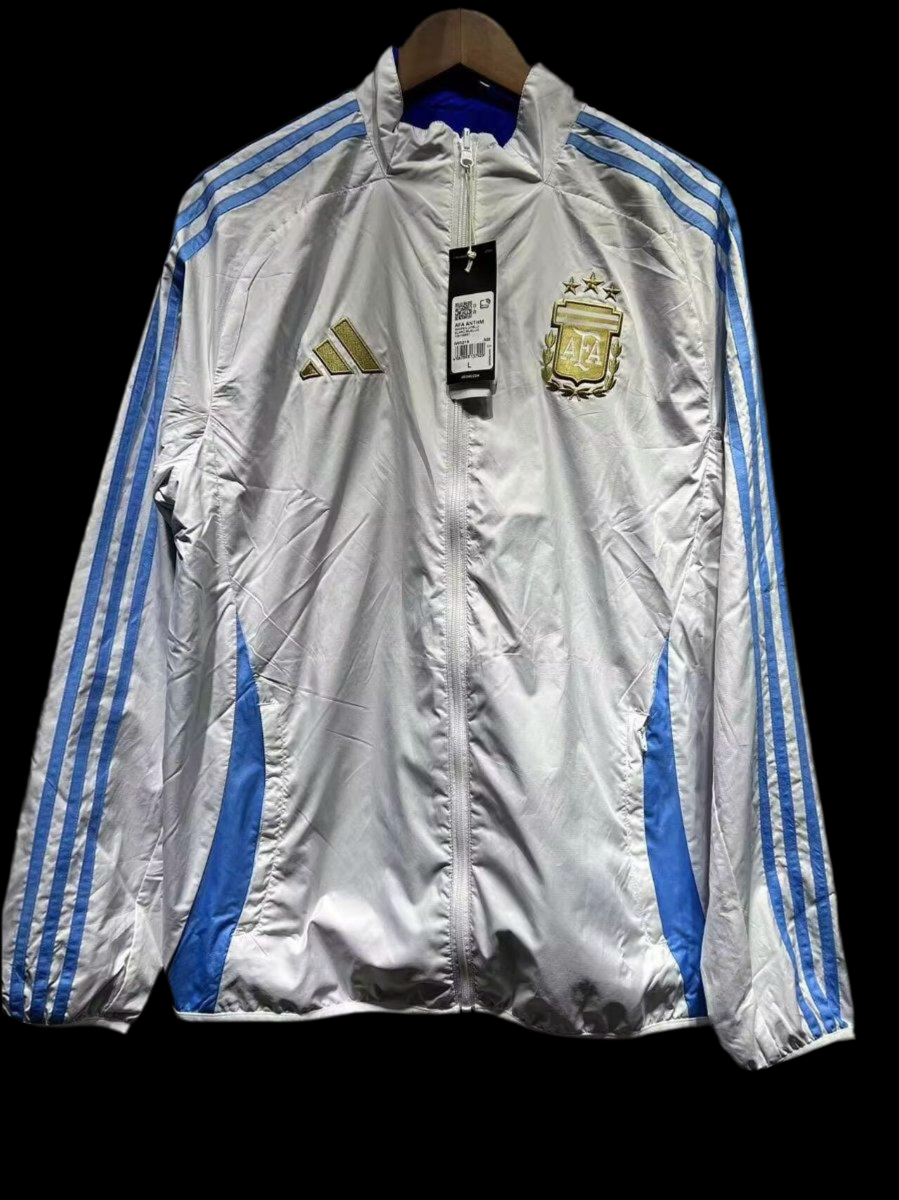 2024 Argentina White/Blue Reversible Windbreaker