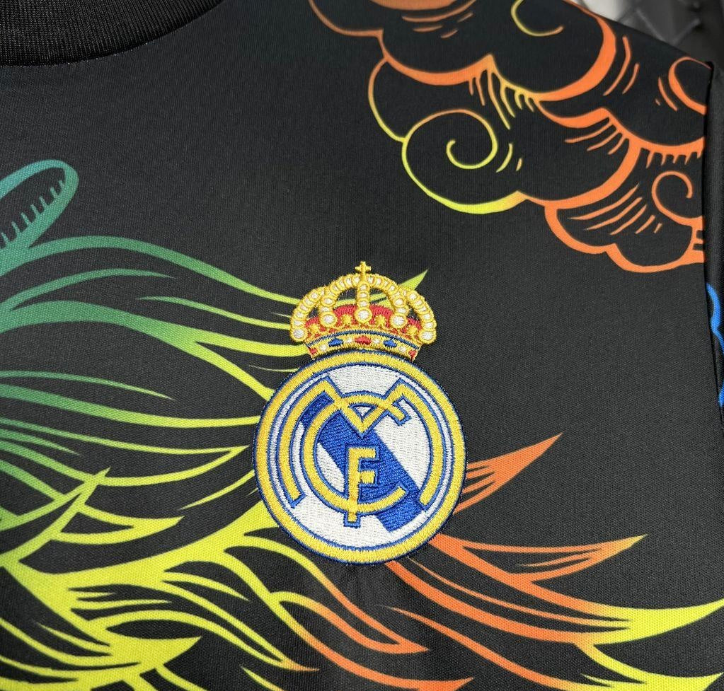 24/25 Real Madrid Black Multi-Color Dragon Special Jersey