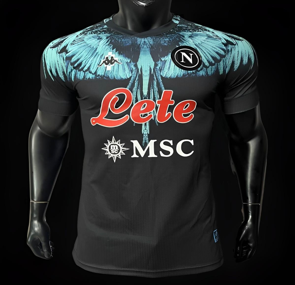 Player Version 20/21 Kappa X Marcelo Burlon Napoli Black Jersey