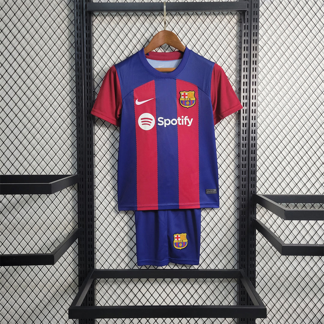 23-24 Barcelona home kids kit