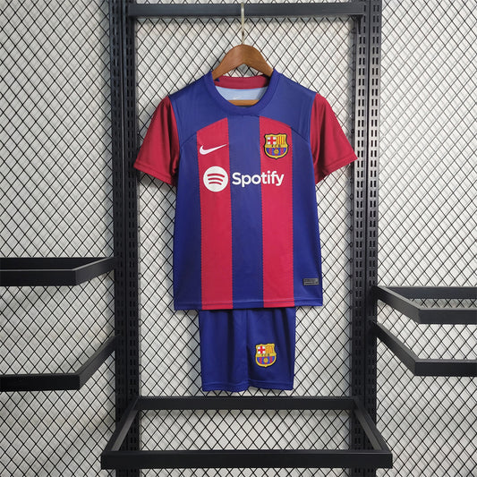 23-24 Barcelona home kids kit