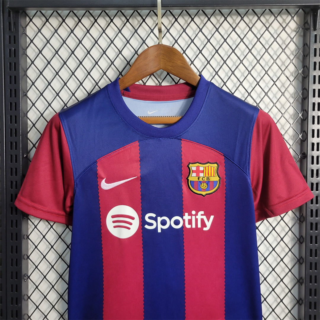23-24 Barcelona home kids kit