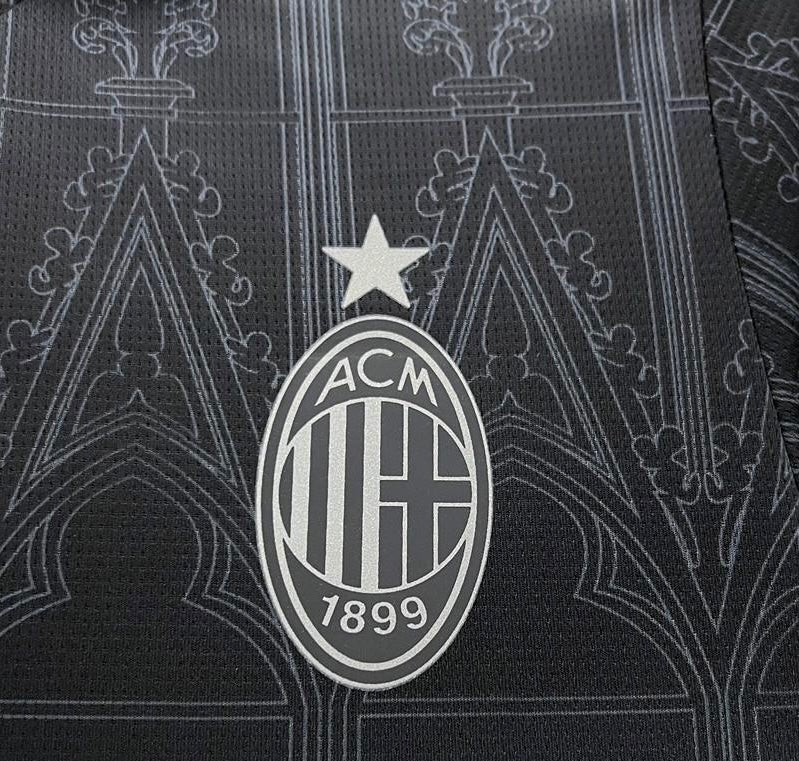 23/24 AC Milan x PLEASURES Forth Black Jersey