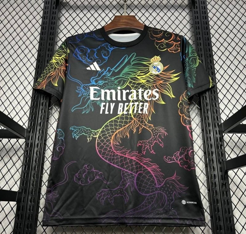 24/25 Real Madrid Black Multi-Color Dragon Special Jersey