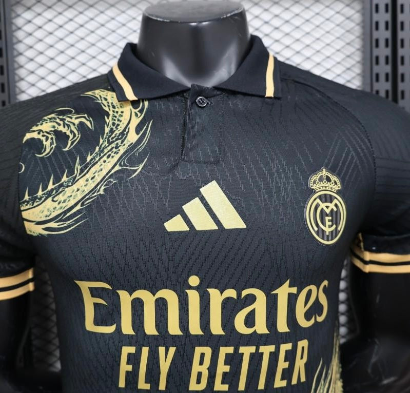 Player Version 24/25 Real Madrid Black/Golden Special Jersey