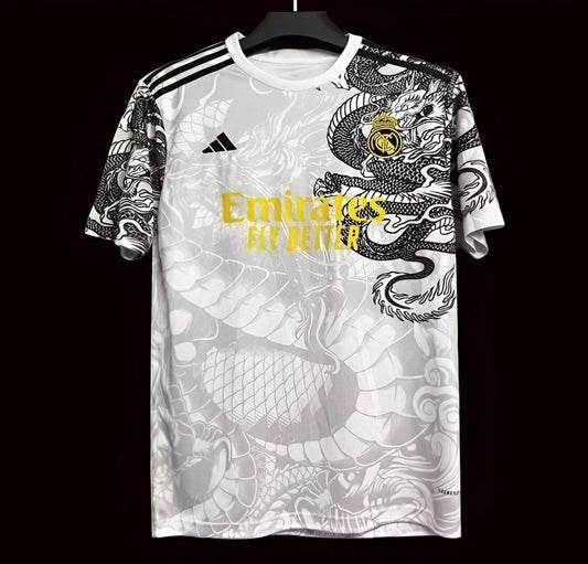24/25 Real Madrid Black/White Dragon Special Jersey