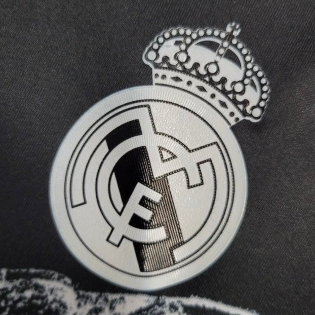 Retro 14/15 Real Madrid Third Black Dragon Long Jersey