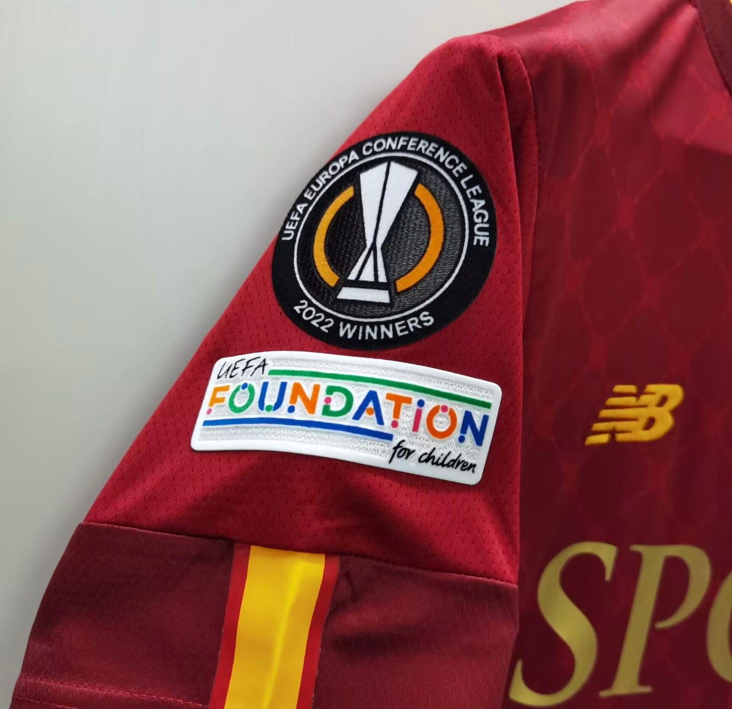 22/23 AS Roma Home Jersey Final Budapest Jersey