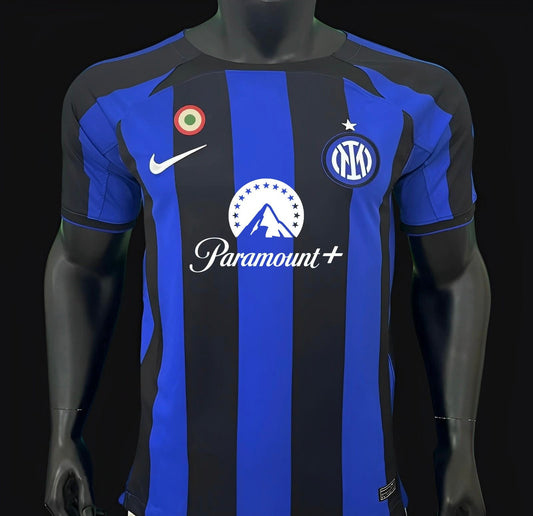 22/23 Inter Milan Home Jersey With Paramount Plus Sponsor