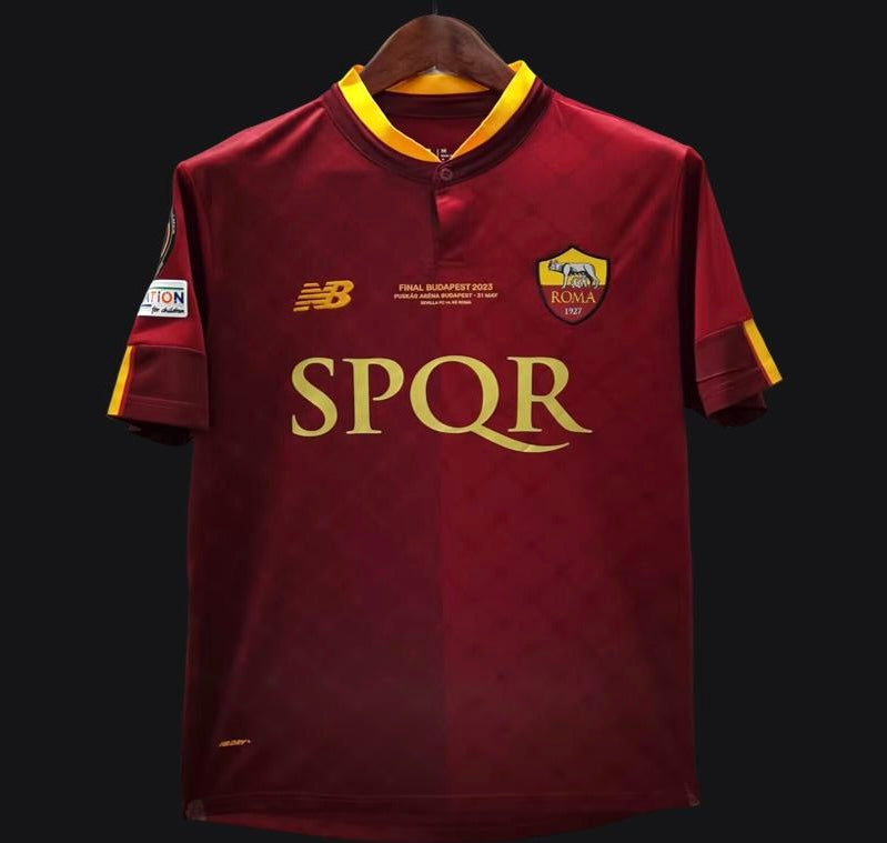 22/23 AS Roma Home Jersey Final Budapest Jersey