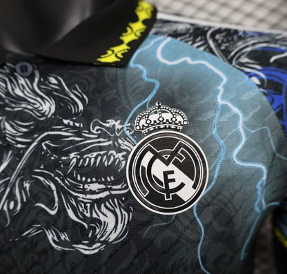Player Version 24/25 Real Madrid Black/Blue Dragon Special Jersey