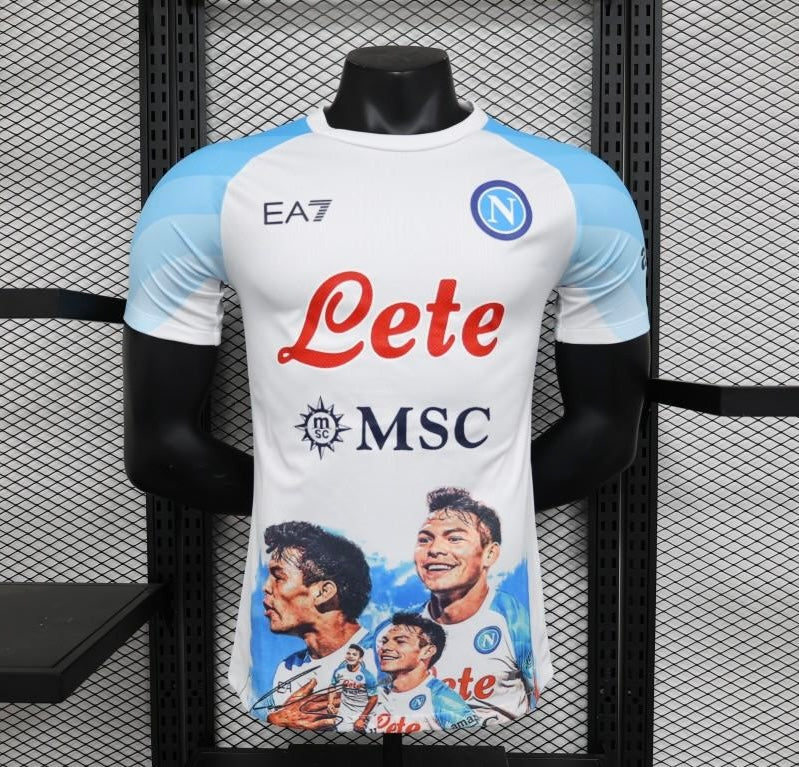 Player Version SSC Napoli Face Game Hirving Lozano Champion Jersey