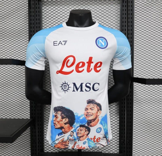 Player Version SSC Napoli Face Game Hirving Lozano Champion Jersey