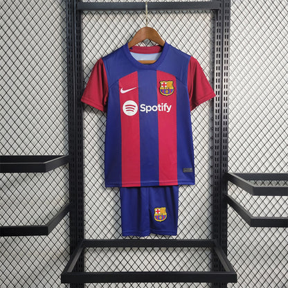 23-24 Barcelona home kids kit