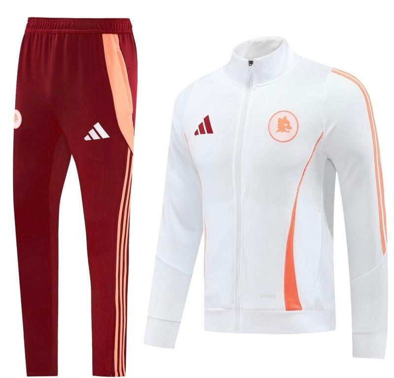 24/25 Roma White Full Zipper Jacket +Long Pants