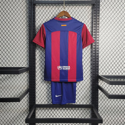 23-24 Barcelona home kids kit